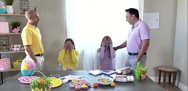  Dads Swap Easter Bunny Daughters- Cecelia Taylor, Katie Kush